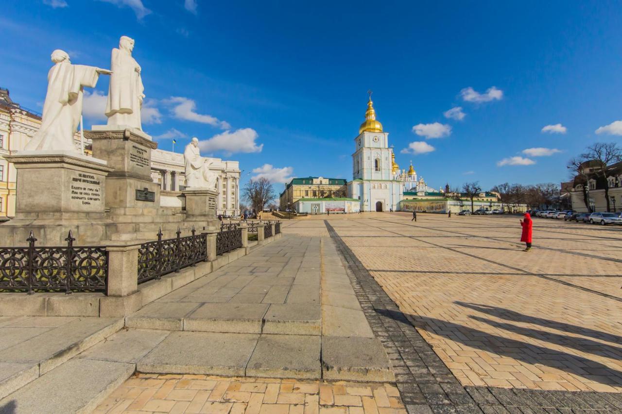 Роскошная Двухуровневая Квартира, Ул. Михайловская Киев Екстериор снимка
